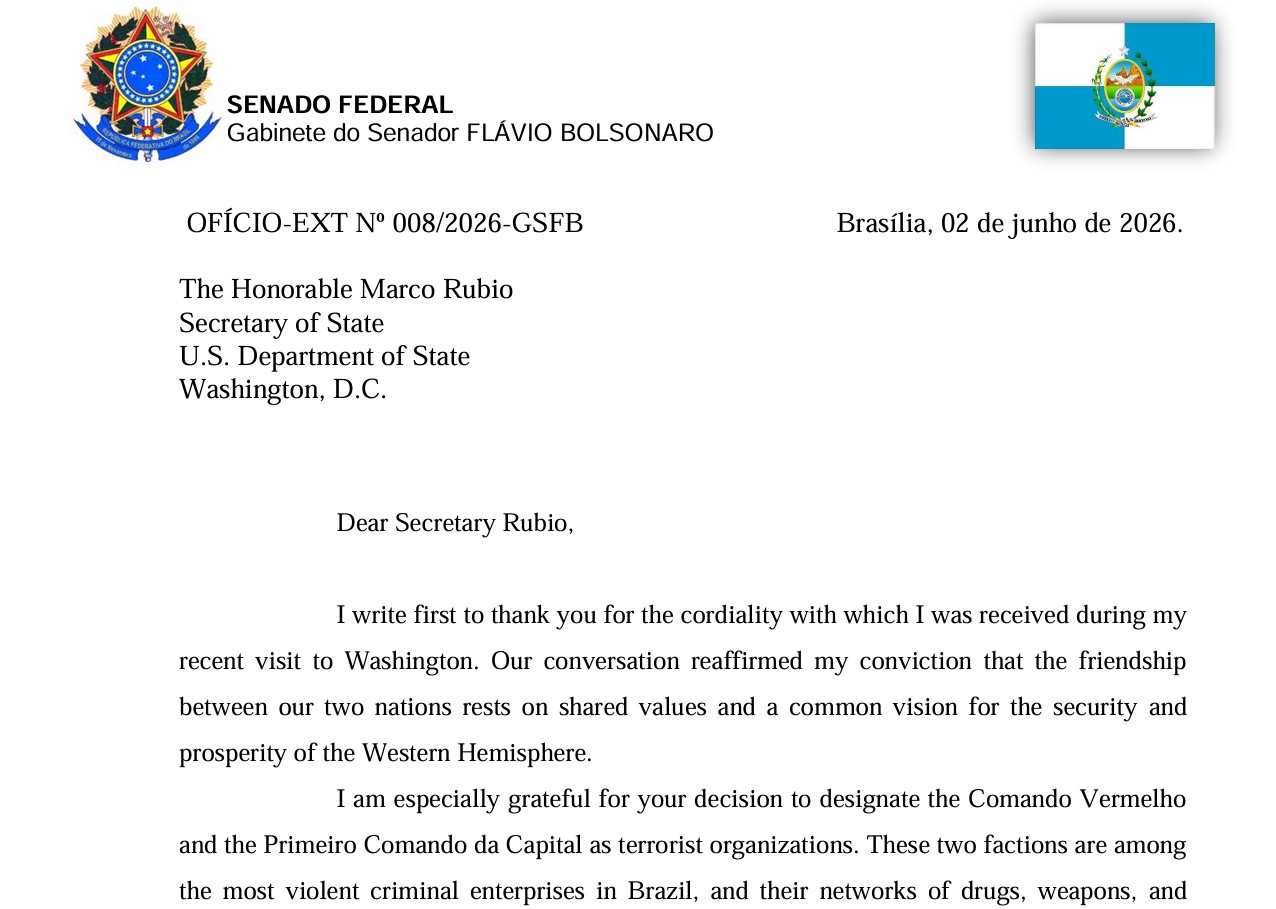 Flávio Bolsonaro pede a Marco Rubio que EUA evitem novas tarifas contra o Brasil - tarifas dos EUA ao Brasil