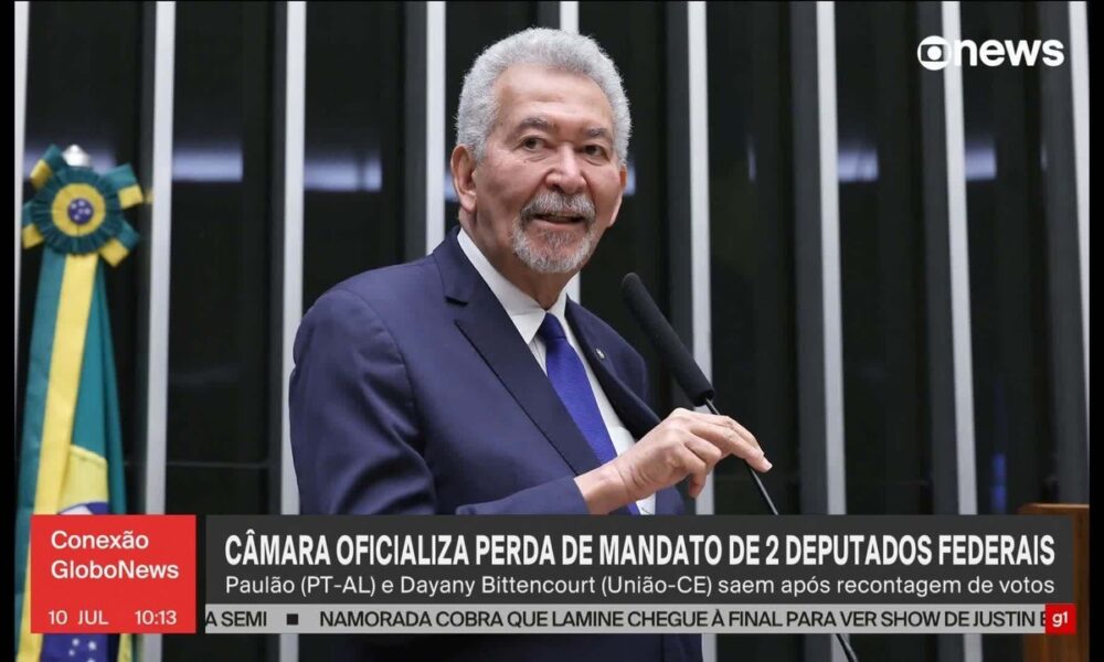 Deputados que assumem vagas na Câmara após perda dos mandatos de Paulão e Dayany Bittencourt - retotalização de votos Câmara dos Deputados