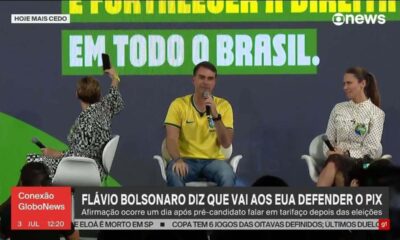 Flávio Bolsonaro deve evitar tom político em audiência nos EUA sobre tarifa extra, dizem aliados - Flávio Bolsonaro audiência EUA tarifa extra