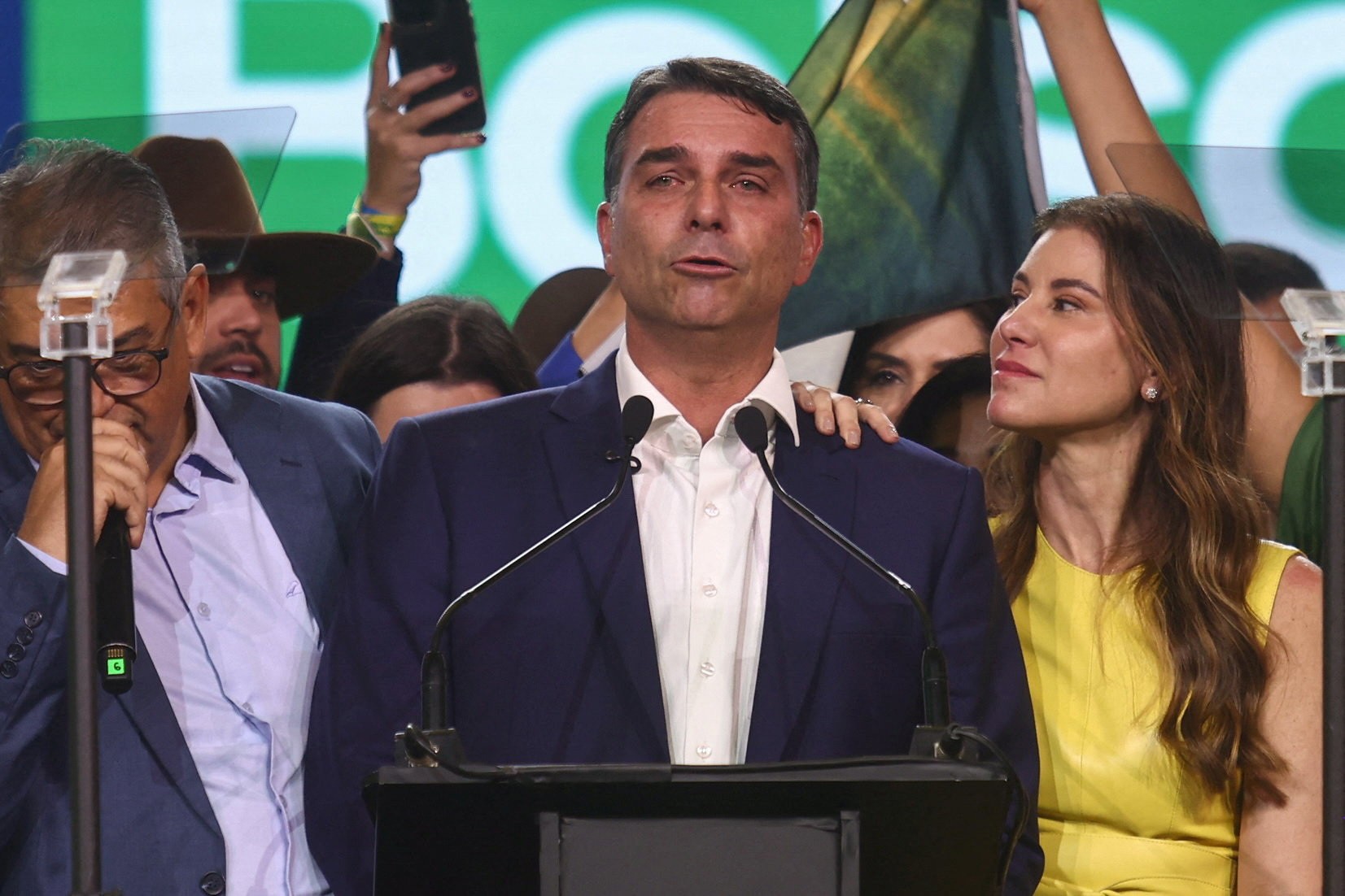 Flávio Bolsonaro é oficializado candidato à Presidência pelo PL e destaca legado do pai em discurso emotivo - Flávio Bolsonaro candidato à Presidência 2026