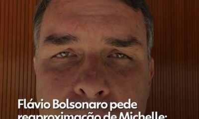 Flávio Bolsonaro reforça pedido de apoio a Michelle para campanha presidencial do PL - Flávio Bolsonaro pedido de desculpas