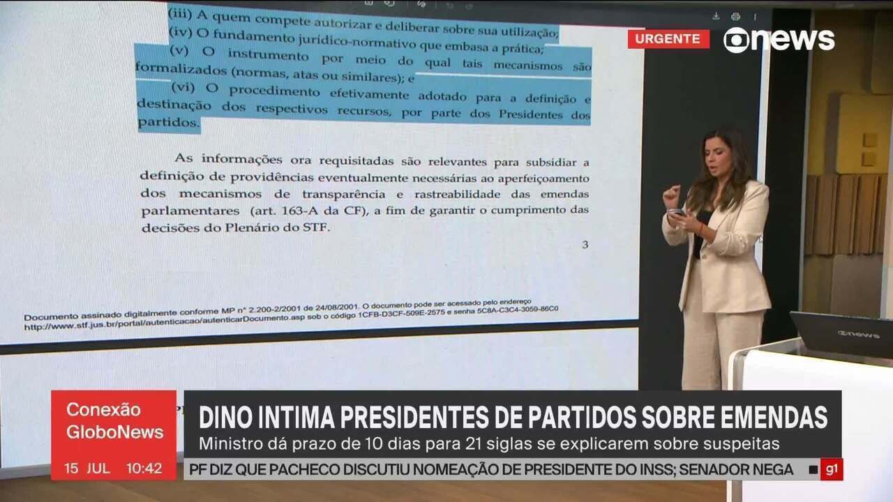 Flávio Dino exige esclarecimentos de partidos sobre uso de emendas parlamentares em 10 dias