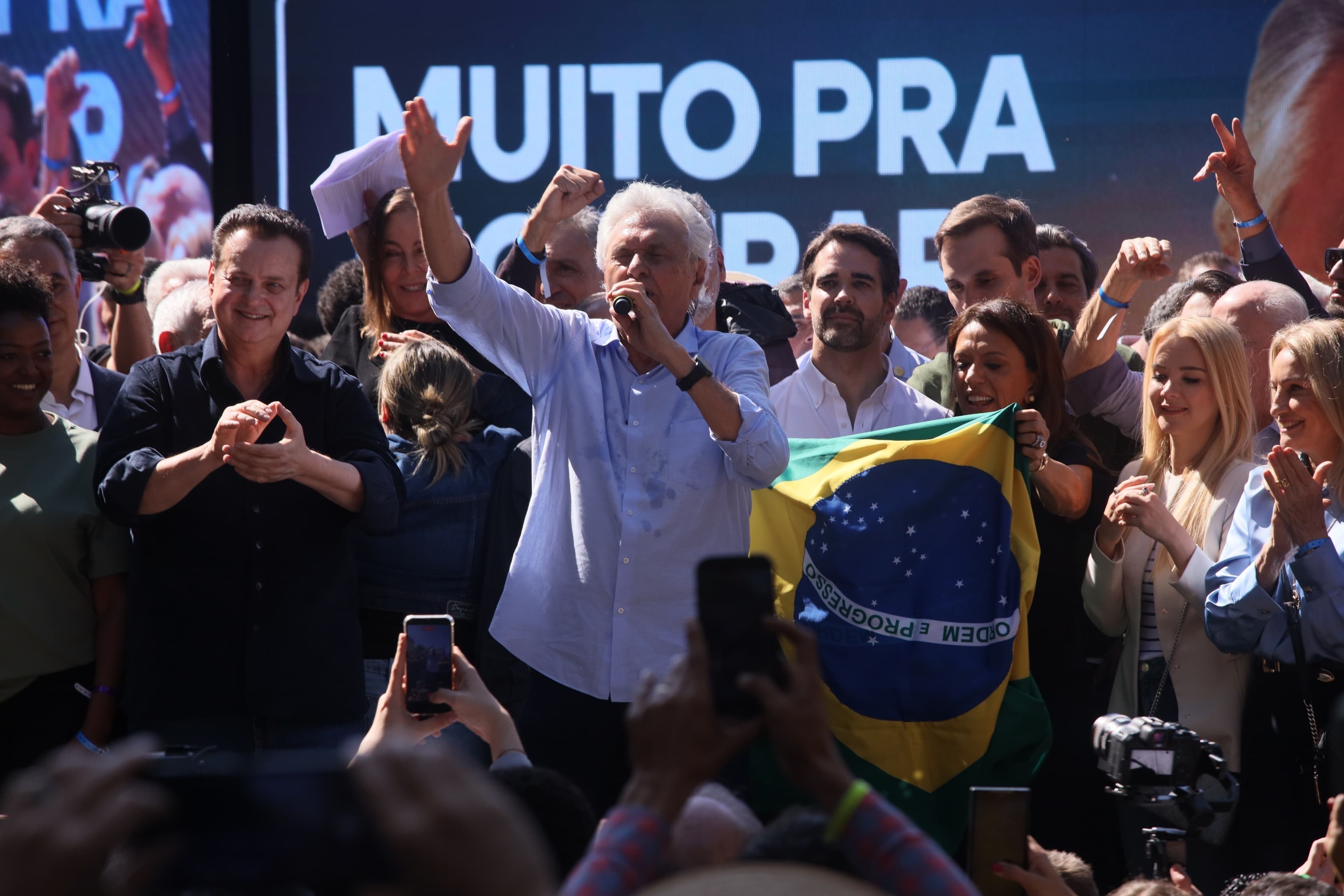 Ronaldo Caiado lança candidatura à Presidência e critica Lula e Flávio Bolsonaro em convenção do PSD - Ronaldo Caiado candidatura presidencial