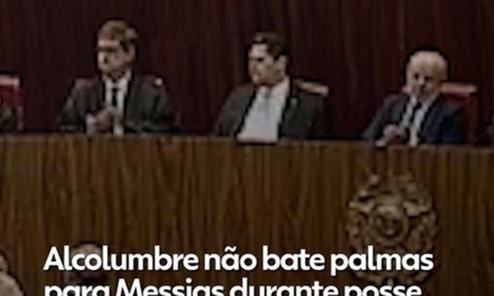 Davi Alcolumbre evita aplausos a Jorge Messias durante posse de Nunes Marques no TSE